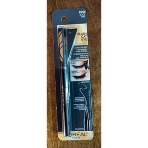 Loreal Paris 220 Black infallible Flash cat eye liquid eyeliner with stencil NEW